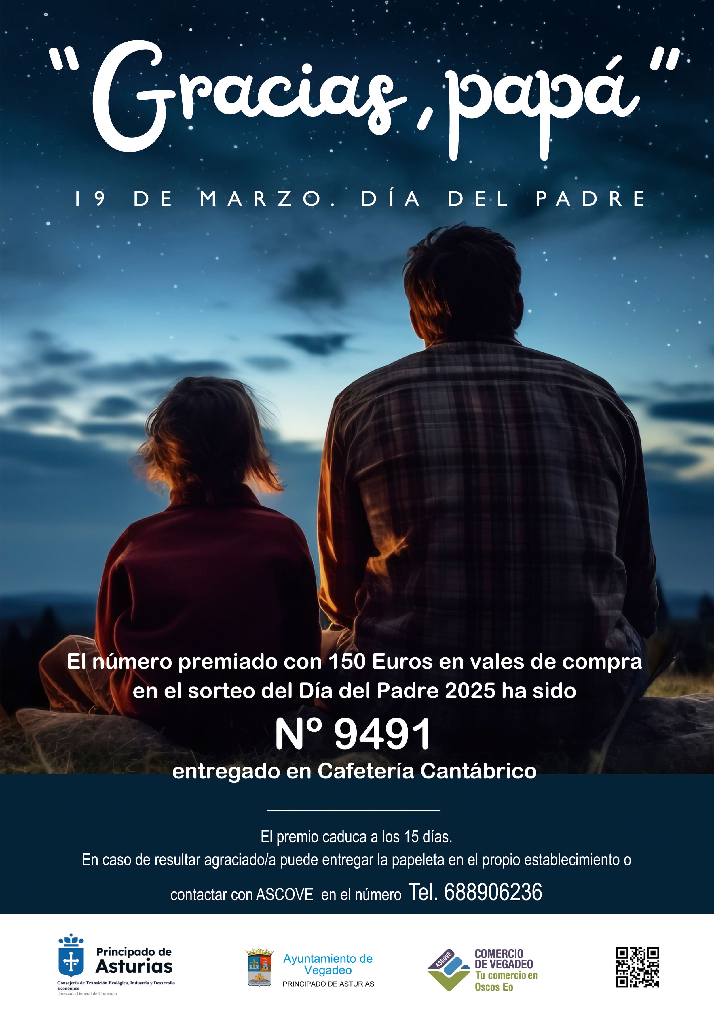 Número premiado campaña Dia del Padre 2025